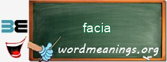 WordMeaning blackboard for facia